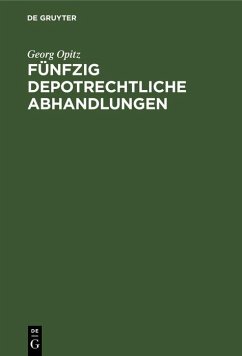 Cover Fünfzig depotrechtliche Abhandlungen (eBook, PDF)