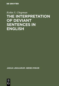 The Interpretation of Deviant Sentences in English (eBook, PDF) - Chapman, Robin S.