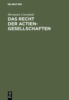Cover Das Recht der Actien-Gesellschaften (eBook, PDF)