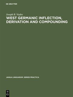 Cover West Germanic Inflection, Derivation and Compounding (eBook, PDF)