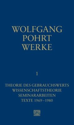 Werke Band 1 - Pohrt, Wolfgang;Pohrt, Wolfgang