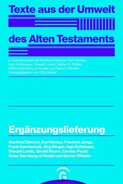 Ergänzungslieferung (eBook, PDF) - Peust, Carsten; Dietrich, Manfried; Hecker, Karl; Junge, Friedrich; Kottsieper, Ingo; Loretz, Oswald; Moers, Gerald; Sternberg-El Hotabi, Heike; Wilhelm, Gernot