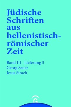 Jesus Sirach (Ben Sira) (eBook, PDF) - Sauer, Georg