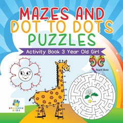 Mazes and Dot to Dots Puzzles Activity Book 3 Year Old Girl - Educando Kids