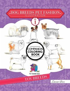 Dog Breeds Pet Fashion Illustration Encyclopedia Coloring Companion Book - Darr, Laurren