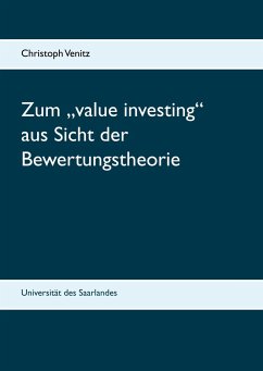 Zum "value investing" aus Sicht der Bewertungstheorie