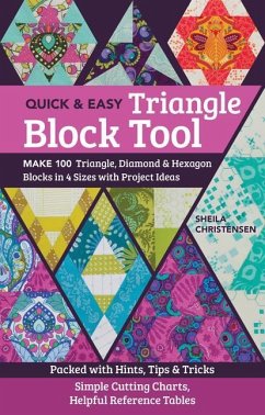 The Quick & Easy Triangle Block Tool: Make 100 Triangle, Diamond & Hexagon Blocks in 4 Sizes with Project Ideas; Packed with Hints, Tips & Tricks; Sim - Christensen, Sheila