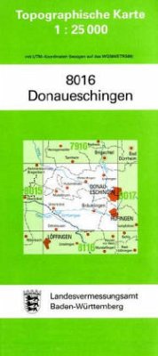 Topographische Karte Baden-Württemberg Donaueschingen Topographische Karte Baden-Württemberg Donaueschingen