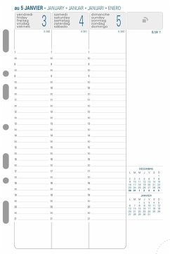 Timer-Einlagen 21 Kalender 1Woche 2 Seiten senkrecht 2024