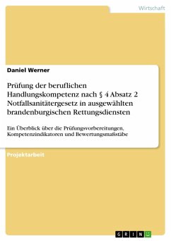 Prüfung der beruflichen Handlungskompetenz nach § 4 Absatz 2 Notfallsanitätergesetz in ausgewählten brandenburgischen Rettungsdiensten (eBook, PDF)