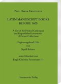 Latin Manuscript Books before 1600