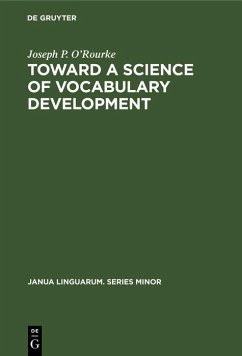 Cover Toward a Science of Vocabulary Development (eBook, PDF)