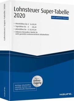 Lohnsteuer-Supertabelle 2020 plus Onlinezugang, m. 1 Buch, m. 1 Beilage