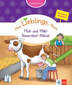 Klett Mein Lieblings-Block Rätsel mit muh und mäh - Vorbach, Britta
