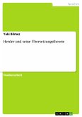 Herder und seine Übersetzungstheorie