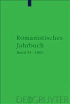 Romanistisches Jahrbuch. Band 53 (2002) - Kablitz, Andreas / König, Bernhard / Kruse, Margot / Küpper, Joachim / Schmitt, Christian / Stempel, Wolf-Dieter (Hgg.)