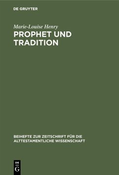 Prophet und Tradition (eBook, PDF) Cover Prophet und Tradition (eBook, PDF)
