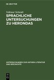 Sprachliche Untersuchungen zu Herondas (eBook, PDF)