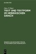 Text und Textform im hebräischen... - Bild 1