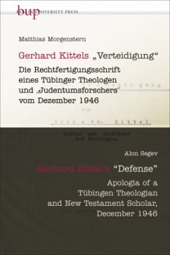 Gerhard Kittels Verteidigung   Gerhard Kittel's Defence - Morgenstern, Matthias;Segev, Alon