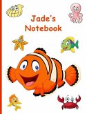 Jade's Notebook: 7.44 X 9.69, 160 Wide-Ruled Pages