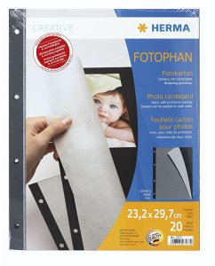 Herma Fotokarton schwarz 20 Blatt 7577