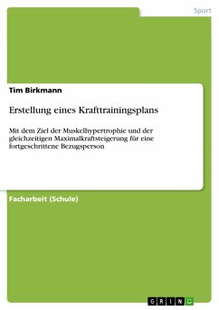 Erstellung eines Krafttrainingsplans (eBook, PDF)