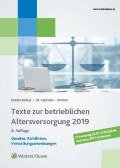 Texte zur betrieblichen Altersversorgung 2019 - Kisters-Kölkes, Margret;Meissner, Henriette;Wörner, Frank