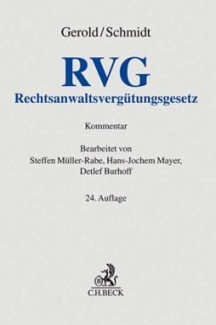 Rechtsanwaltsvergütungsgesetz (RVG), Kommentar - Schmidt, Herbert;Gerold, Wilhelm