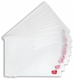Sicht- und Schutzhülle für Kamishibai-Bildkarten, DIN A3, mit Klettverschluss, transparent, Vorteilspack mit 10 Exemplar