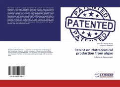 Patent on Nutraceutical production from algae - Ronda, Srinivasa Reddy;Kethineni, Chandrika
