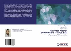 Analytical Method Development of Artesunate - Magbool, Fatehalrahman;Ibrahim, Mahmoud;Hussien, Salah Eldin