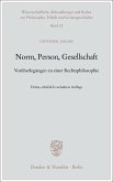 Norm, Person, Gesellschaft. (eBook, ePUB)