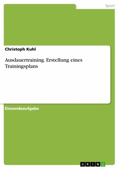 Ausdauertraining. Erstellung eines Trainingsplans (eBook, PDF)