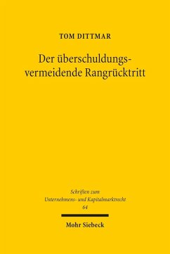 Der überschuldungsvermeidende Rangrücktritt (eBook, PDF) - Dittmar, Tom