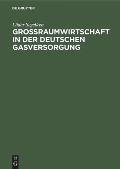 Großraumwirtschaft in der deutschen Gasversorgung - Segelken, Lüder