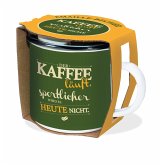 Trötsch Emaille Becher Kaffee läuft