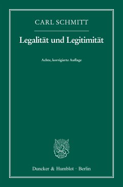 Legalität und Legitimität. (eBook, ePUB) - Schmitt, Carl