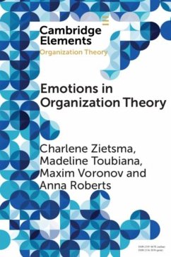 Emotions in Organization Theory (eBook, PDF) - Zietsma, Charlene