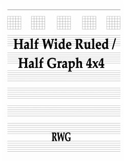 Half Wide Ruled / Half Graph 4x4 - Rwg