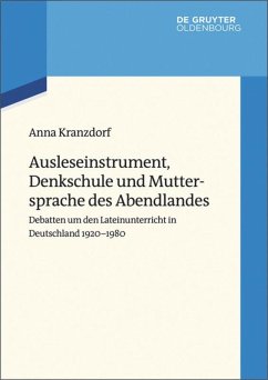 Cover Ausleseinstrument, Denkschule und Muttersprache des Abendlandes (eBook, ePUB)