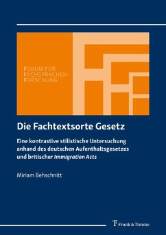 Die Fachtextsorte Gesetz (eBook, PDF) - Behschnitt, Miriam