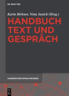Handbuch Text und Gespräch (eBook, ePUB)