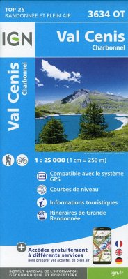 Cover IGN Karte, Carte de randonnée (et plein air) Val-Cenis Charbonnel