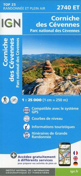 Cevennes Karte / Map Of The Territory Causses And Cevennes : Les