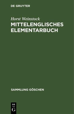 Mittelenglisches Elementarbuch (eBook, PDF) - Weinstock, Horst