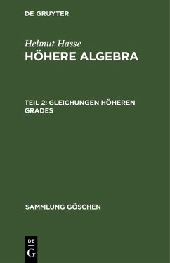 Gleichungen höheren Grades (eBook, PDF) - Hasse, Helmut