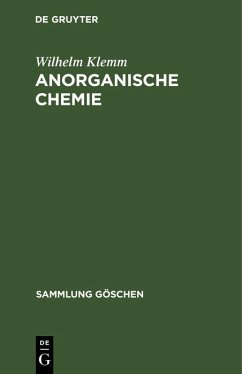 Anorganische Chemie (eBook, PDF) - Klemm, Wilhelm