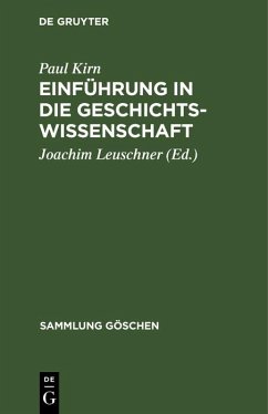Cover Einführung in die Geschichtswissenschaft (eBook, PDF)