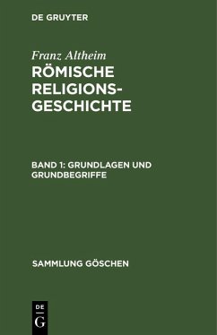 Grundlagen und Grundbegriffe (eBook, PDF) - Altheim, Franz
